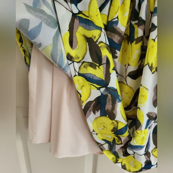 Elodie Cottagecore Lemon Sleeveless Mini Dress w/Buttons & Collar, Size Small - Picture 7 of 15